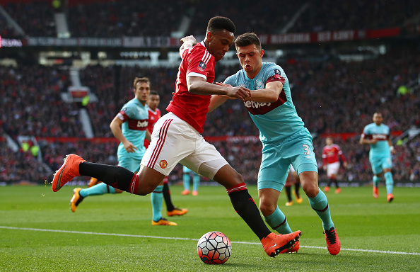 aaron cresswell,jogador,anthony martial,manchester united,equipa,west ham,fa cup 15/16,fa cup